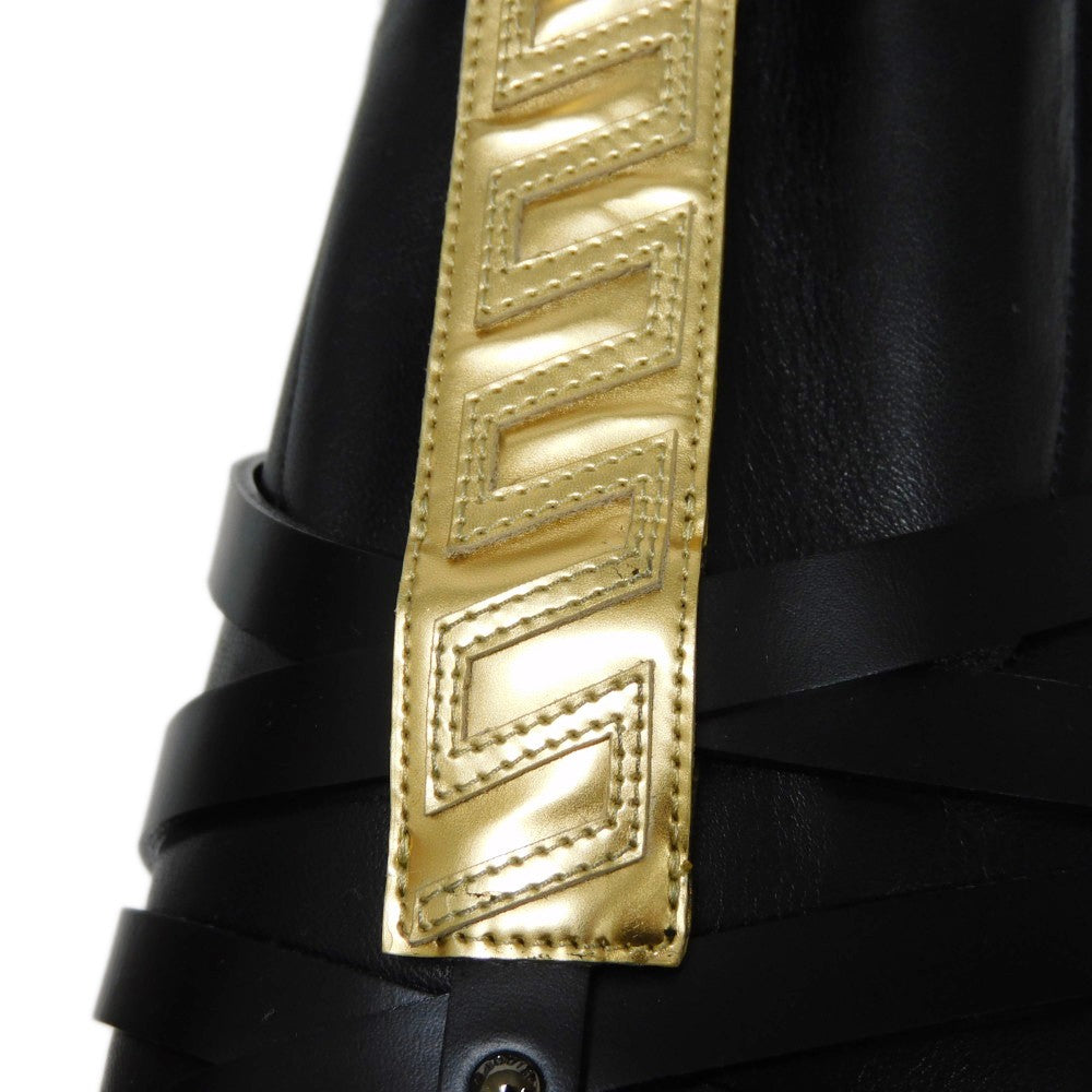 LOUIS VUITTON boots 1A9C0F Lamb leather x calf leather Noir Monogram Square Pillow Line 39