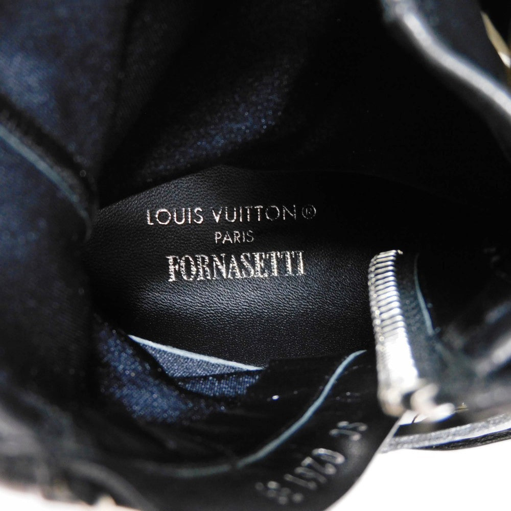 LOUIS VUITTON boots 1A9C0F Lamb leather x calf leather Noir Monogram Square Pillow Line 39