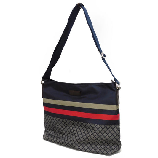 GUCCI Shoulder Bag 270410 F951N 8611 Nylon Navy x red web Diamante Messenger Bag