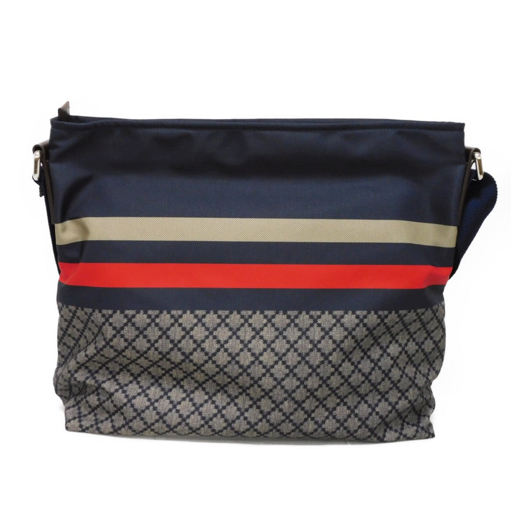 GUCCI Shoulder Bag 270410 F951N 8611 Nylon Navy x red web Diamante Messenger Bag