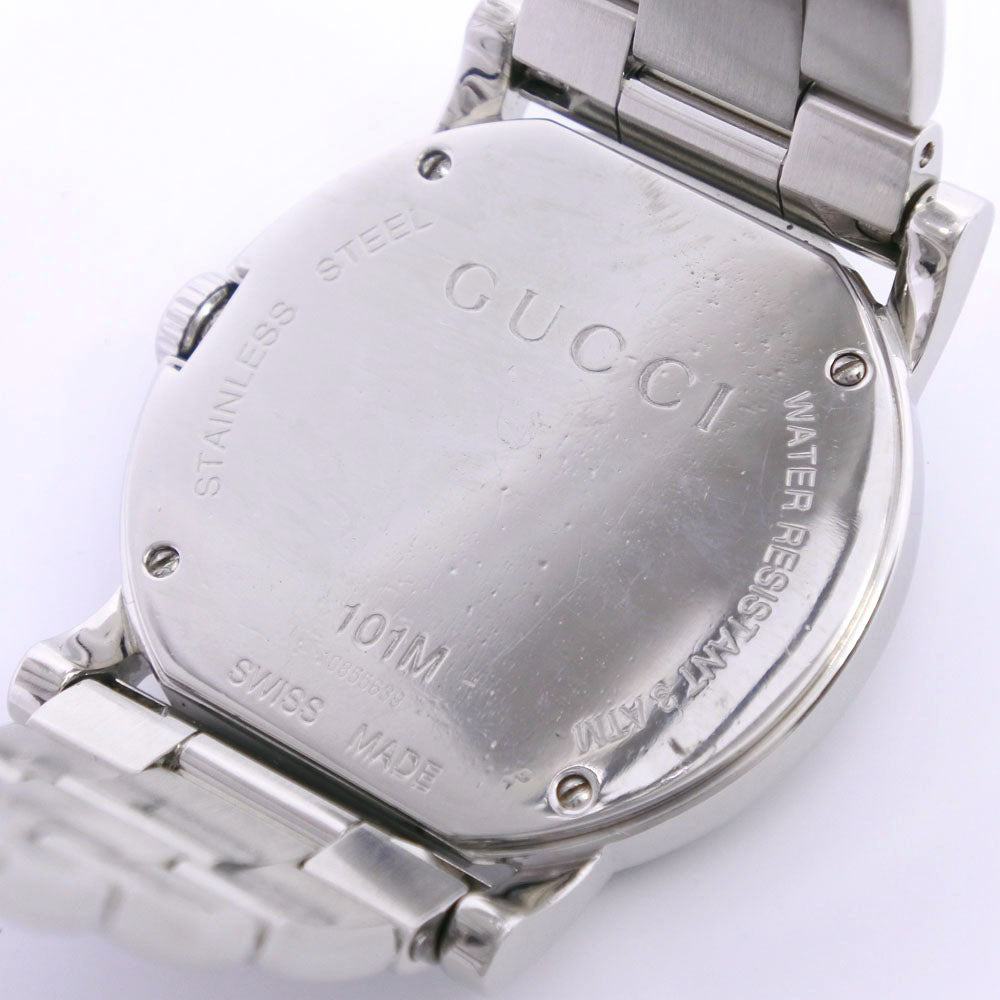 GUCCI Watches Quartz 101M Stainless Steel black Day date G Chrono Collection black dial unisex(Unisex) Used