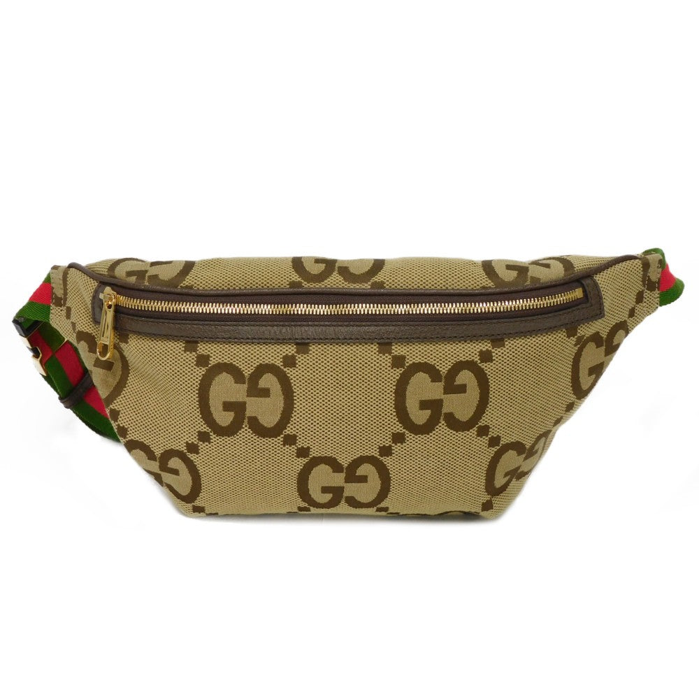 GUCCI Sling bag 696031 UKMDG 2570 Jumbo GG canvas beige Jumbo GG Canvas belt bag