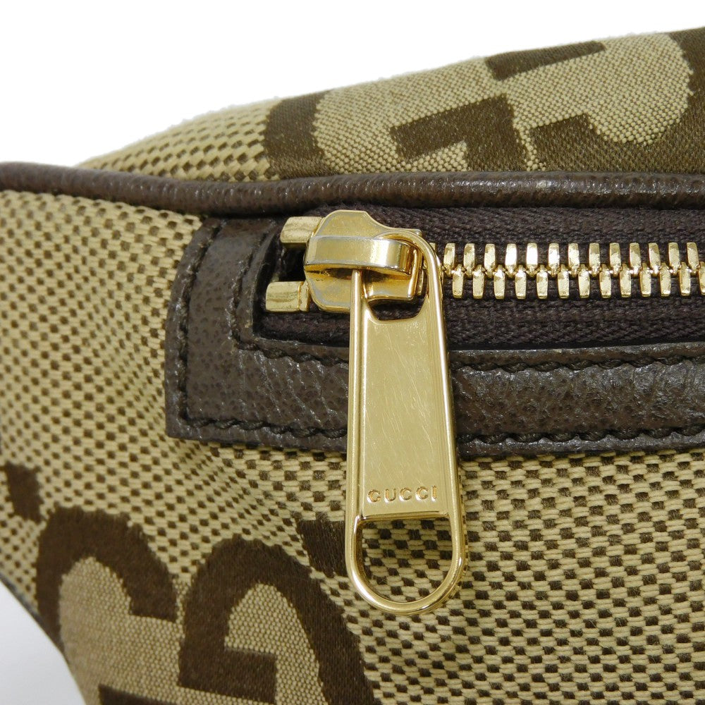 GUCCI Sling bag 696031 UKMDG 2570 Jumbo GG canvas beige Jumbo GG Canvas belt bag