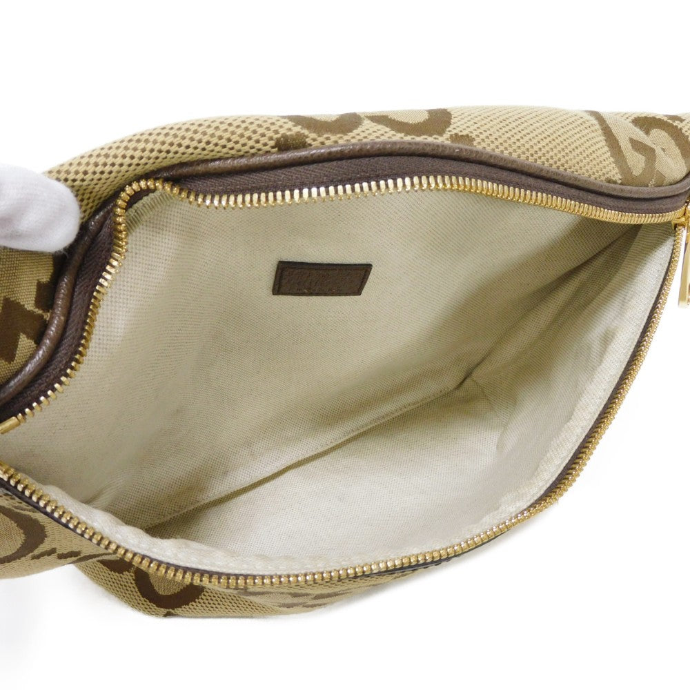 GUCCI Sling bag 696031 UKMDG 2570 Jumbo GG canvas beige Jumbo GG Canvas belt bag