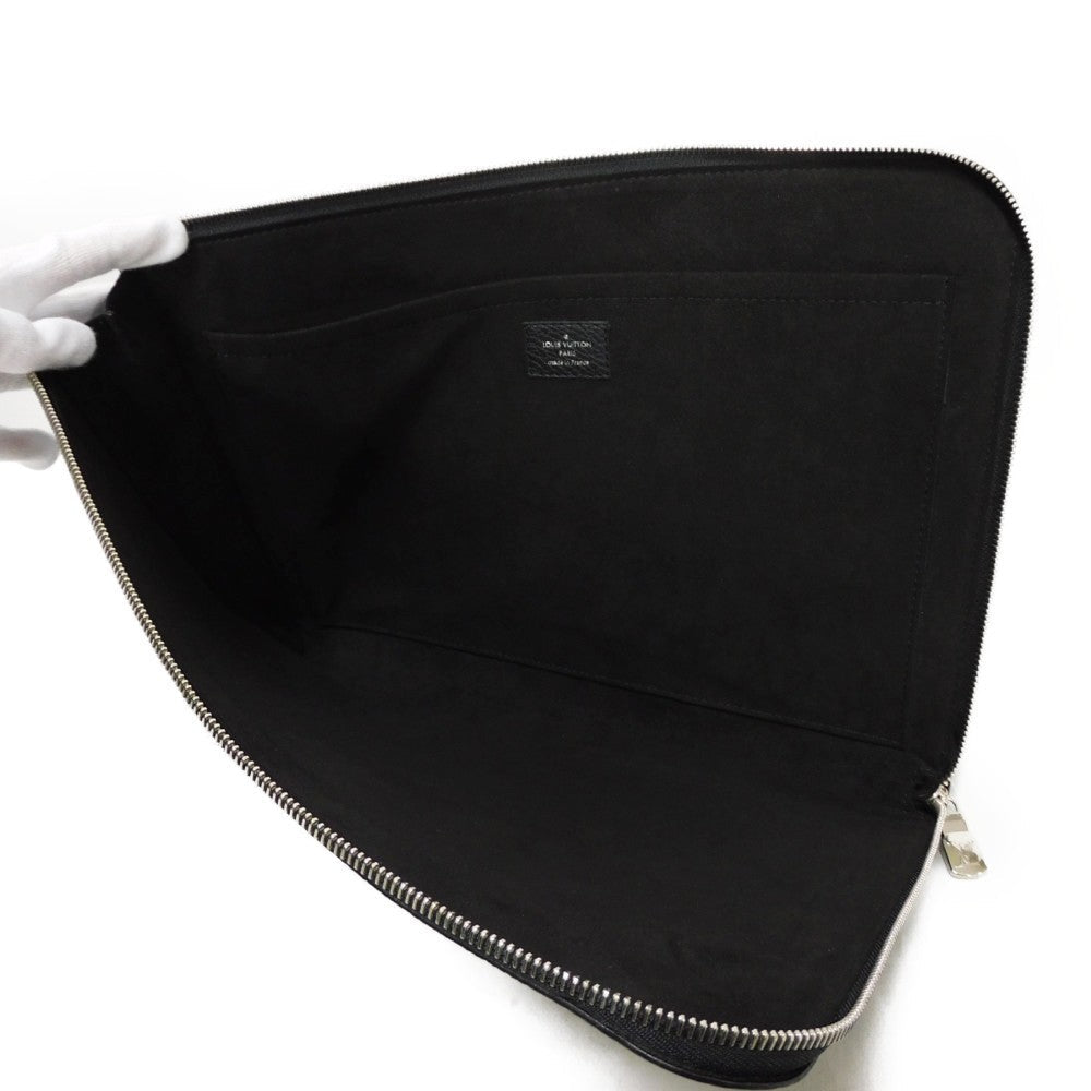 LOUIS VUITTON Clutch bag M67768 Taurillon Clemence leather (embossed) Noir Cuir Taurillon Clemence Pochette Jules GM NM