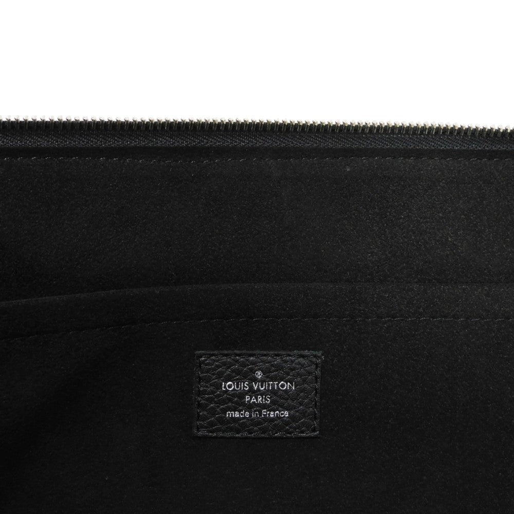 LOUIS VUITTON Clutch bag M67768 Taurillon Clemence leather (embossed) Noir Cuir Taurillon Clemence Pochette Jules GM NM