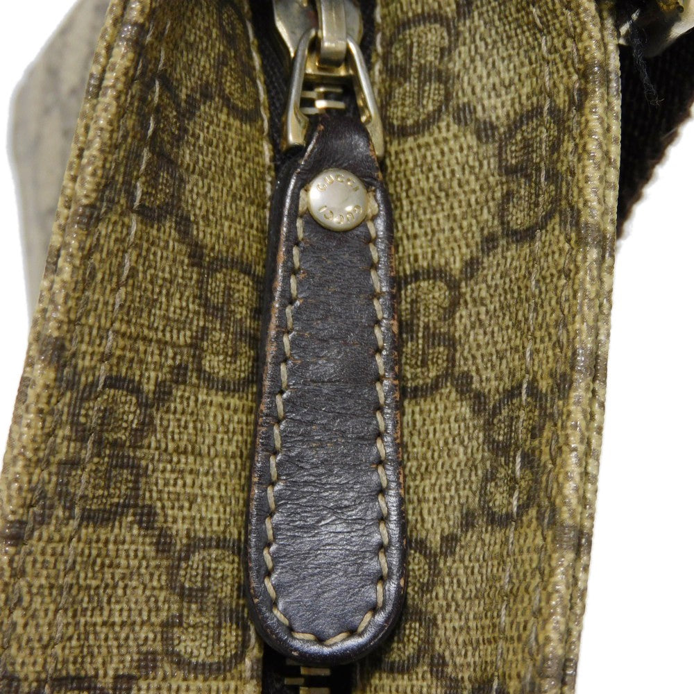 GUCCI Shoulder Bag 201538 GG Plus Canvas (PVC-coated) x Calfskin Leather beige GG plus Mini messenger bag