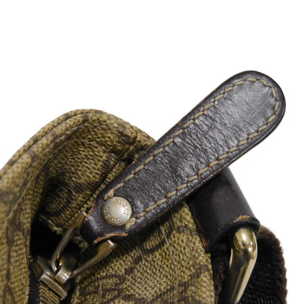 GUCCI Shoulder Bag 201538 GG Plus Canvas (PVC-coated) x Calfskin Leather beige GG plus Mini messenger bag