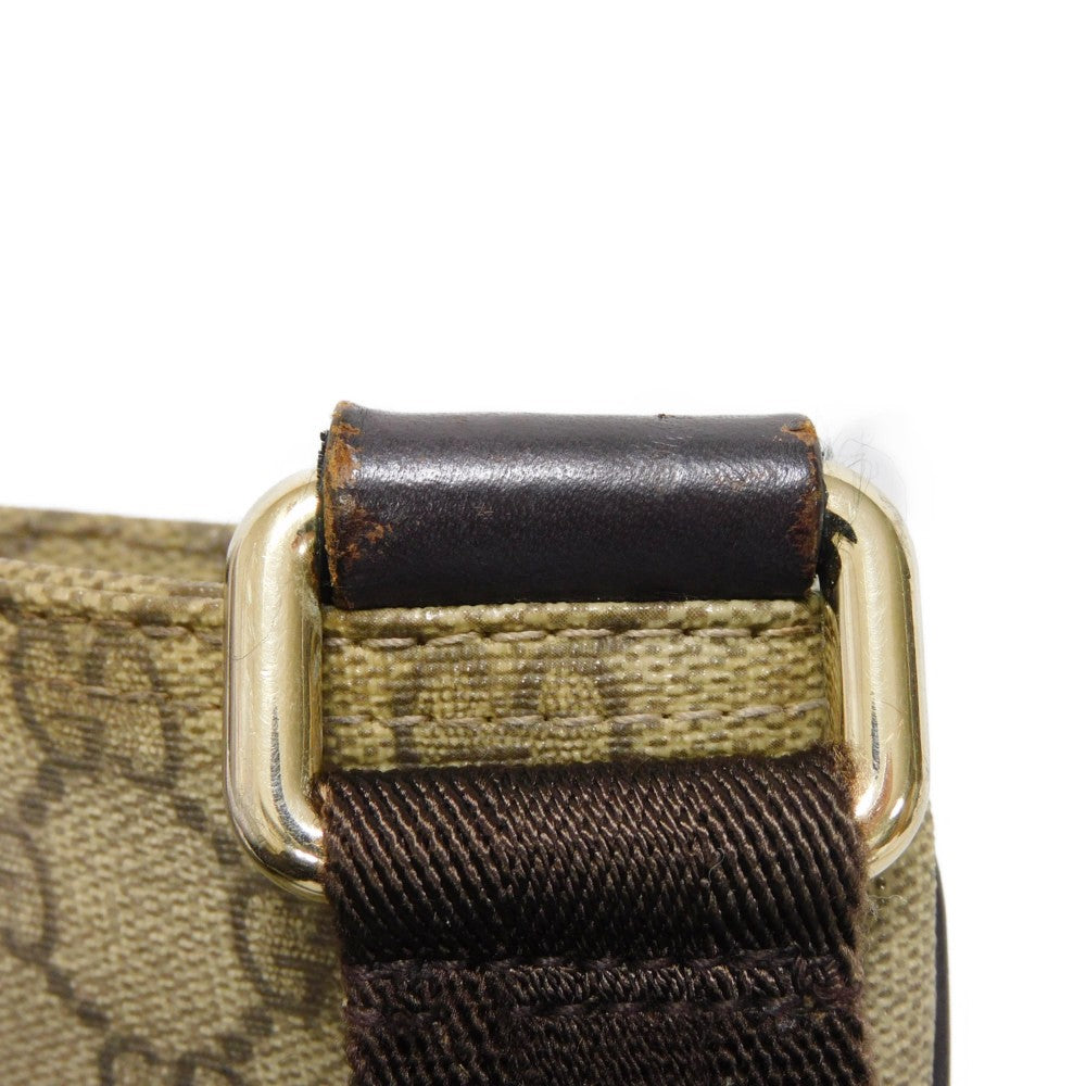 GUCCI Shoulder Bag 201538 GG Plus Canvas (PVC-coated) x Calfskin Leather beige GG plus Mini messenger bag