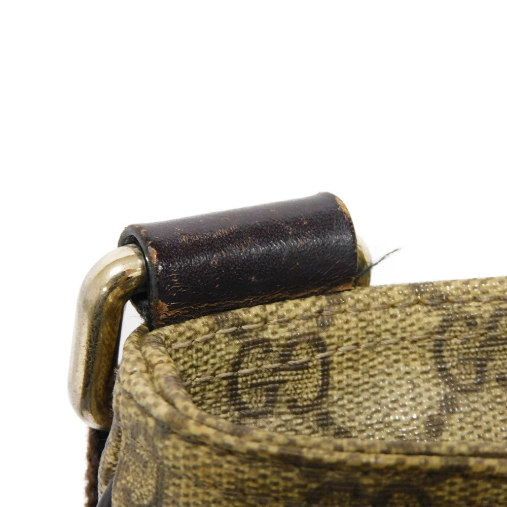 GUCCI Shoulder Bag 201538 GG Plus Canvas (PVC-coated) x Calfskin Leather beige GG plus Mini messenger bag