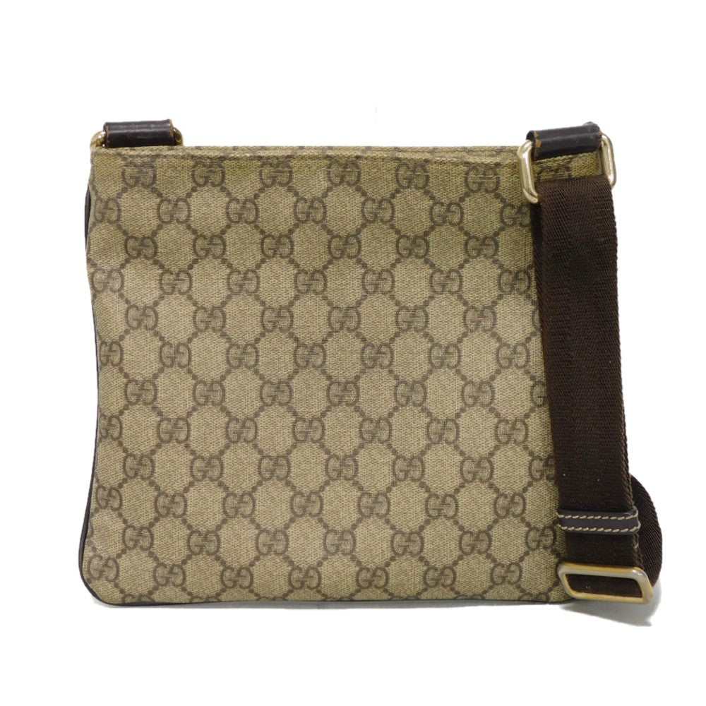 GUCCI Shoulder Bag 201538 GG Plus Canvas (PVC-coated) x Calfskin Leather beige GG plus Mini messenger bag