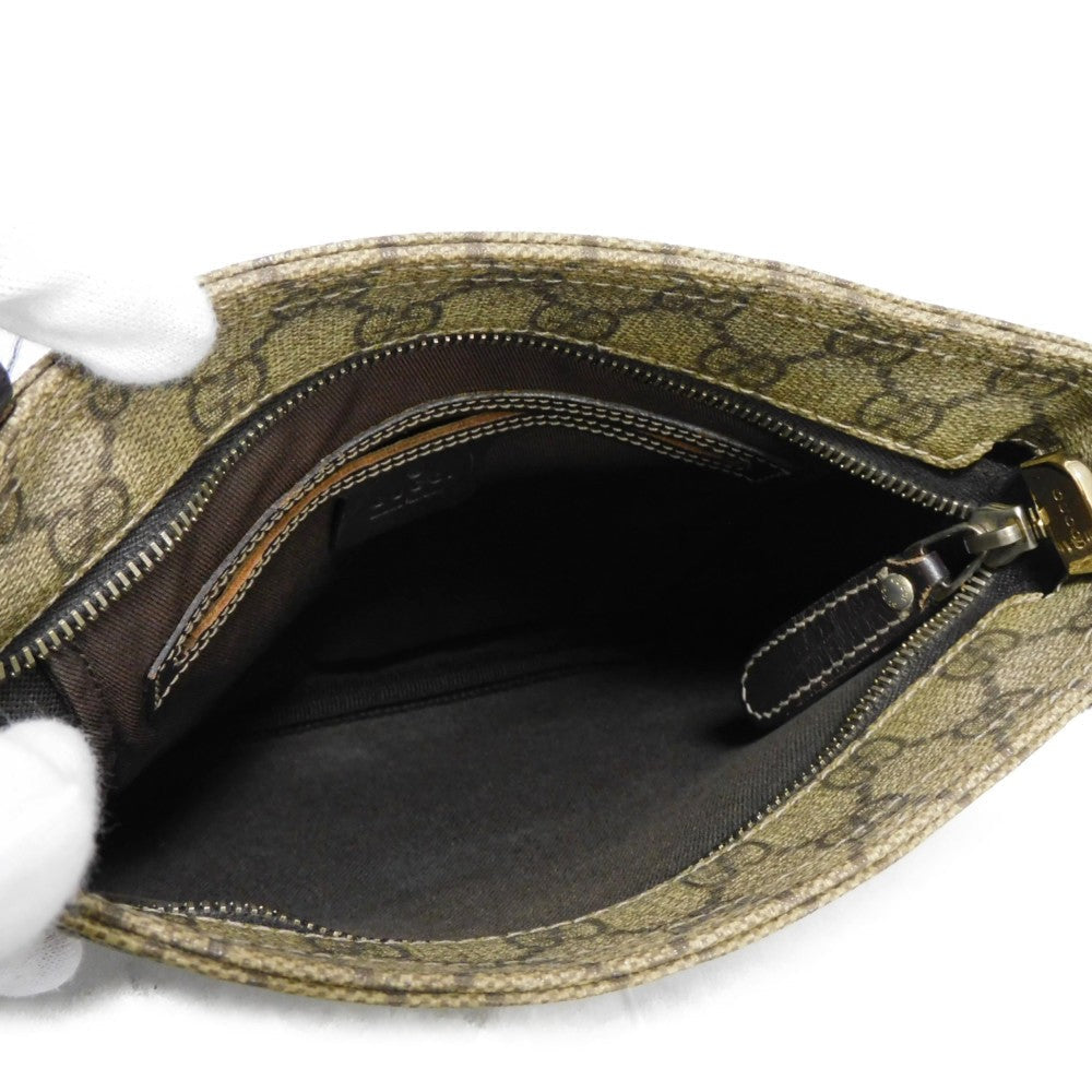 GUCCI Shoulder Bag 201538 GG Plus Canvas (PVC-coated) x Calfskin Leather beige GG plus Mini messenger bag