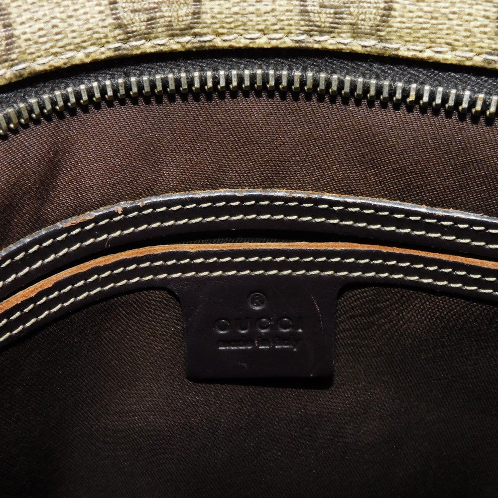 GUCCI Shoulder Bag 201538 GG Plus Canvas (PVC-coated) x Calfskin Leather beige GG plus Mini messenger bag