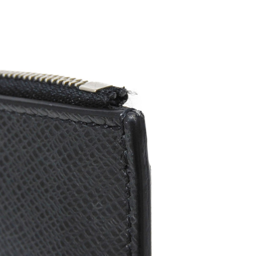 LOUIS VUITTON Coin case M62914 Taiga leather (embossed) Noir Taiga Coin card holder