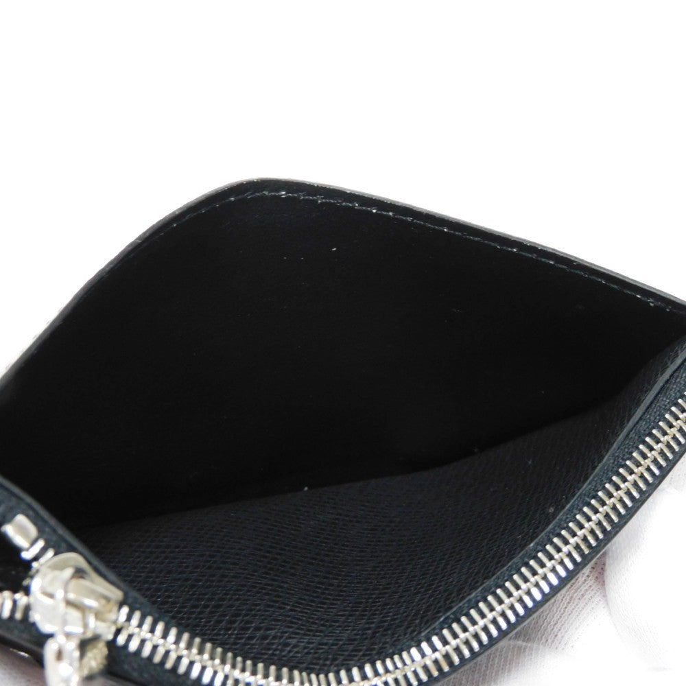 LOUIS VUITTON Coin case M62914 Taiga leather (embossed) Noir Taiga Coin card holder