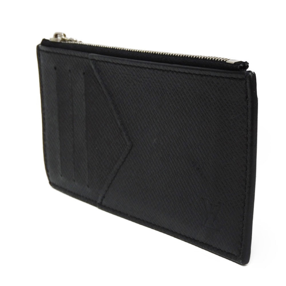LOUIS VUITTON Coin case M62914 Taiga leather (embossed) Noir Taiga Coin card holder