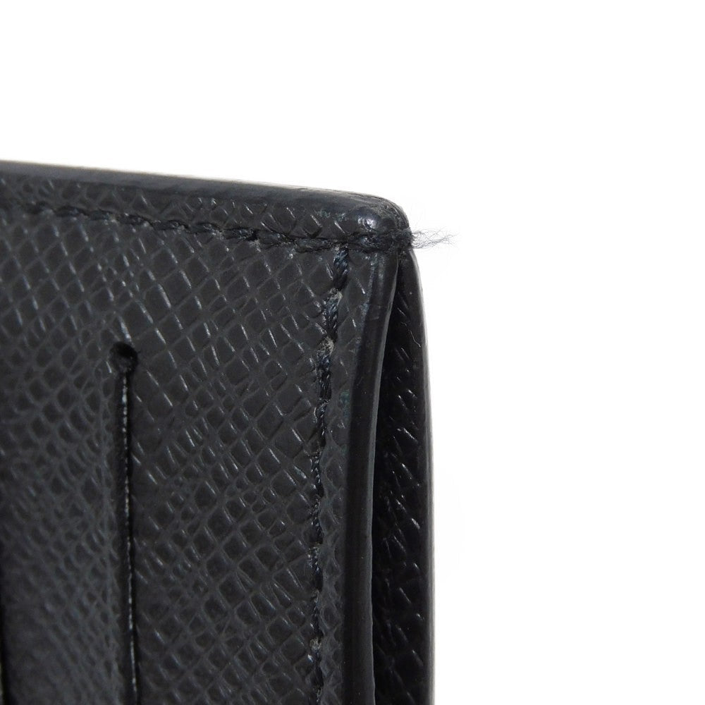 LOUIS VUITTON Coin case M62914 Taiga leather (embossed) Noir Taiga Coin card holder