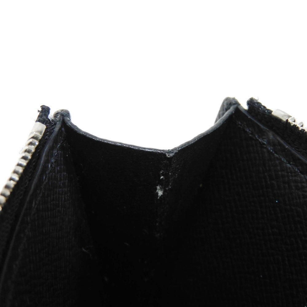 LOUIS VUITTON Coin case M62914 Taiga leather (embossed) Noir Taiga Coin card holder