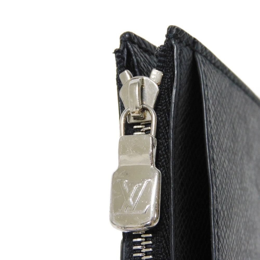 LOUIS VUITTON Coin case M62914 Taiga leather (embossed) Noir Taiga Coin card holder