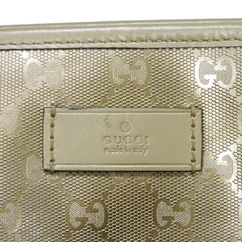 GUCCI Tote Bag 211120 GG Imprime Canvas (PVC coating) Metallic gold Logo embossing GG Imprime Large Tote