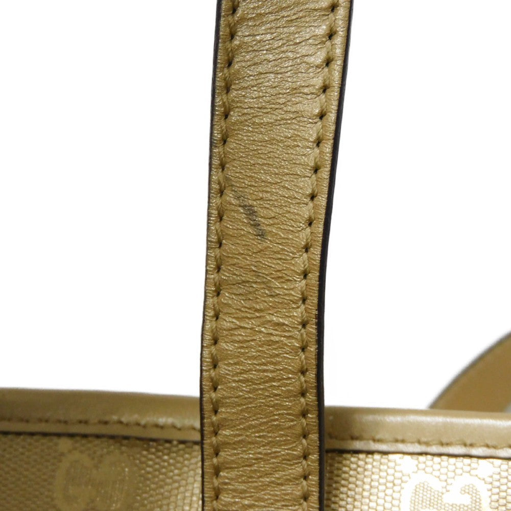 GUCCI Tote Bag 211120 GG Imprime Canvas (PVC coating) Metallic gold Logo embossing GG Imprime Large Tote