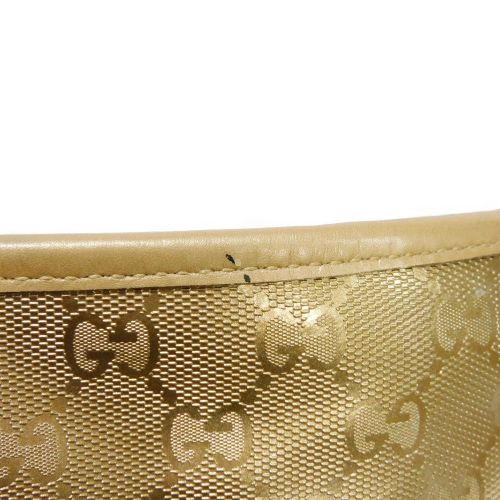GUCCI Tote Bag 211120 GG Imprime Canvas (PVC coating) Metallic gold Logo embossing GG Imprime Large Tote