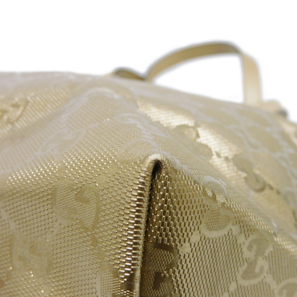 GUCCI Tote Bag 211120 GG Imprime Canvas (PVC coating) Metallic gold Logo embossing GG Imprime Large Tote