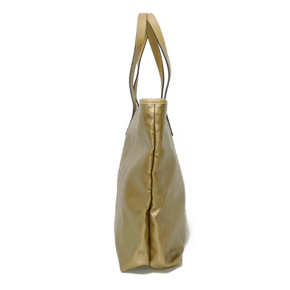 GUCCI Tote Bag 211120 GG Imprime Canvas (PVC coating) Metallic gold Logo embossing GG Imprime Large Tote