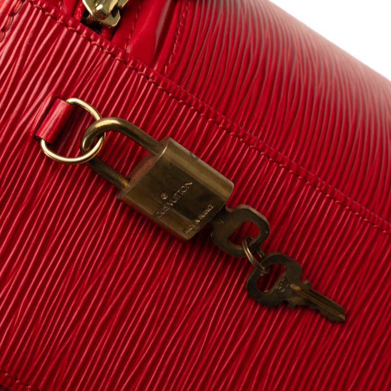 Louis Vuitton Epi Canyon Handbag Vanity Bag M48037 Castilian Red Leather  Louis Vuitton