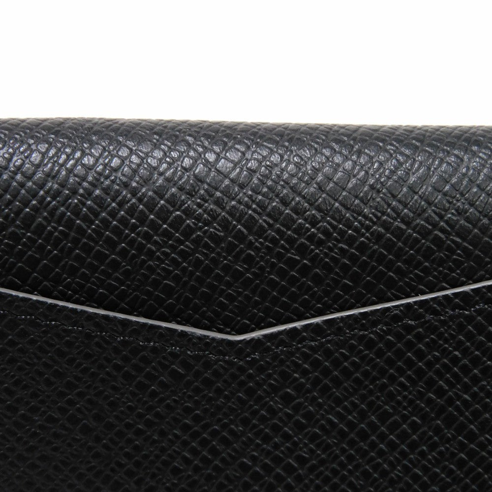 LOUIS VUITTON Card Case M30375 Taiga leather (embossed) Noir Taiga Organizer De Poch