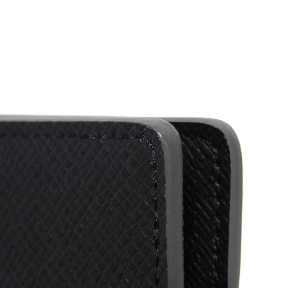 LOUIS VUITTON Card Case M30375 Taiga leather (embossed) Noir Taiga Organizer De Poch