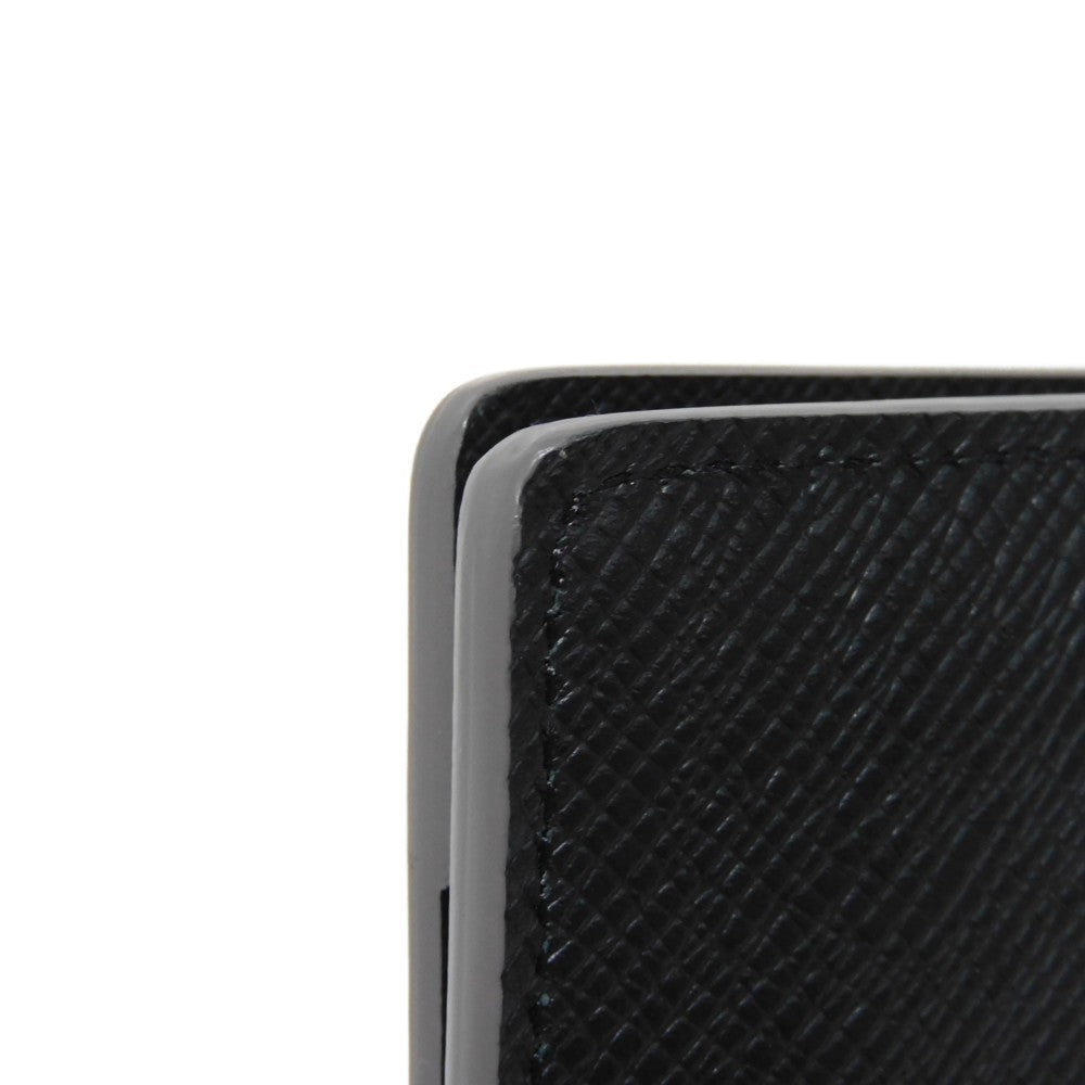 LOUIS VUITTON Card Case M30375 Taiga leather (embossed) Noir Taiga Organizer De Poch
