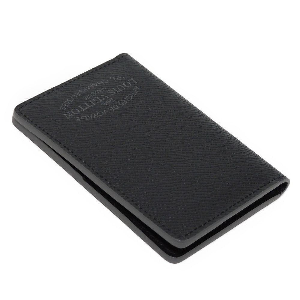 LOUIS VUITTON Card Case M30375 Taiga leather (embossed) Noir Taiga Organizer De Poch