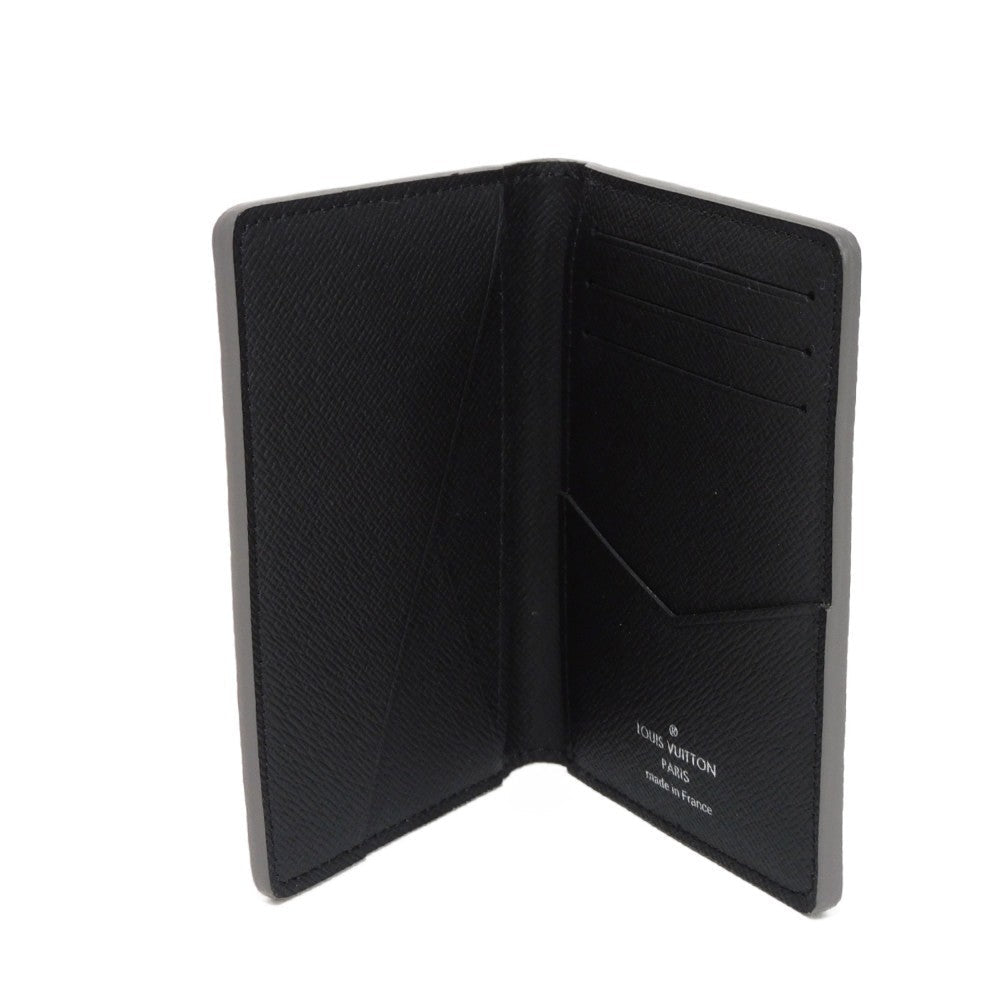 LOUIS VUITTON Card Case M30375 Taiga leather (embossed) Noir Taiga Organizer De Poch