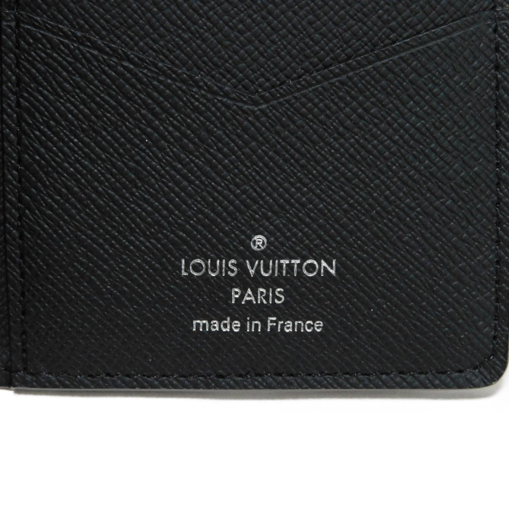 LOUIS VUITTON Card Case M30375 Taiga leather (embossed) Noir Taiga Organizer De Poch