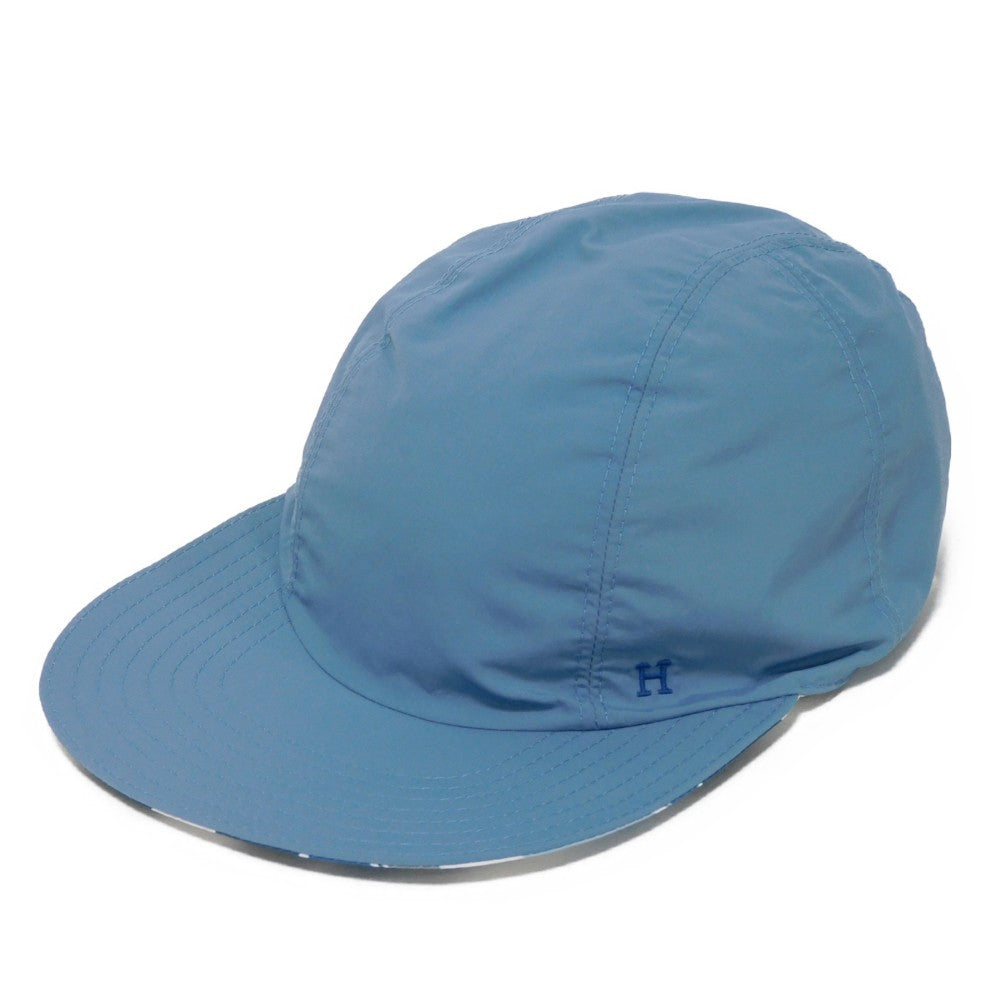 HERMES hat polyamide Ciel Couvert Decoupage de H Roger reversible newsboy cap