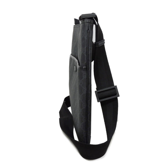 GUCCI Shoulder Bag 162904 GG Plus Canvas (PVC-coated) x Calfskin Leather black GG plus Medium messenger bag