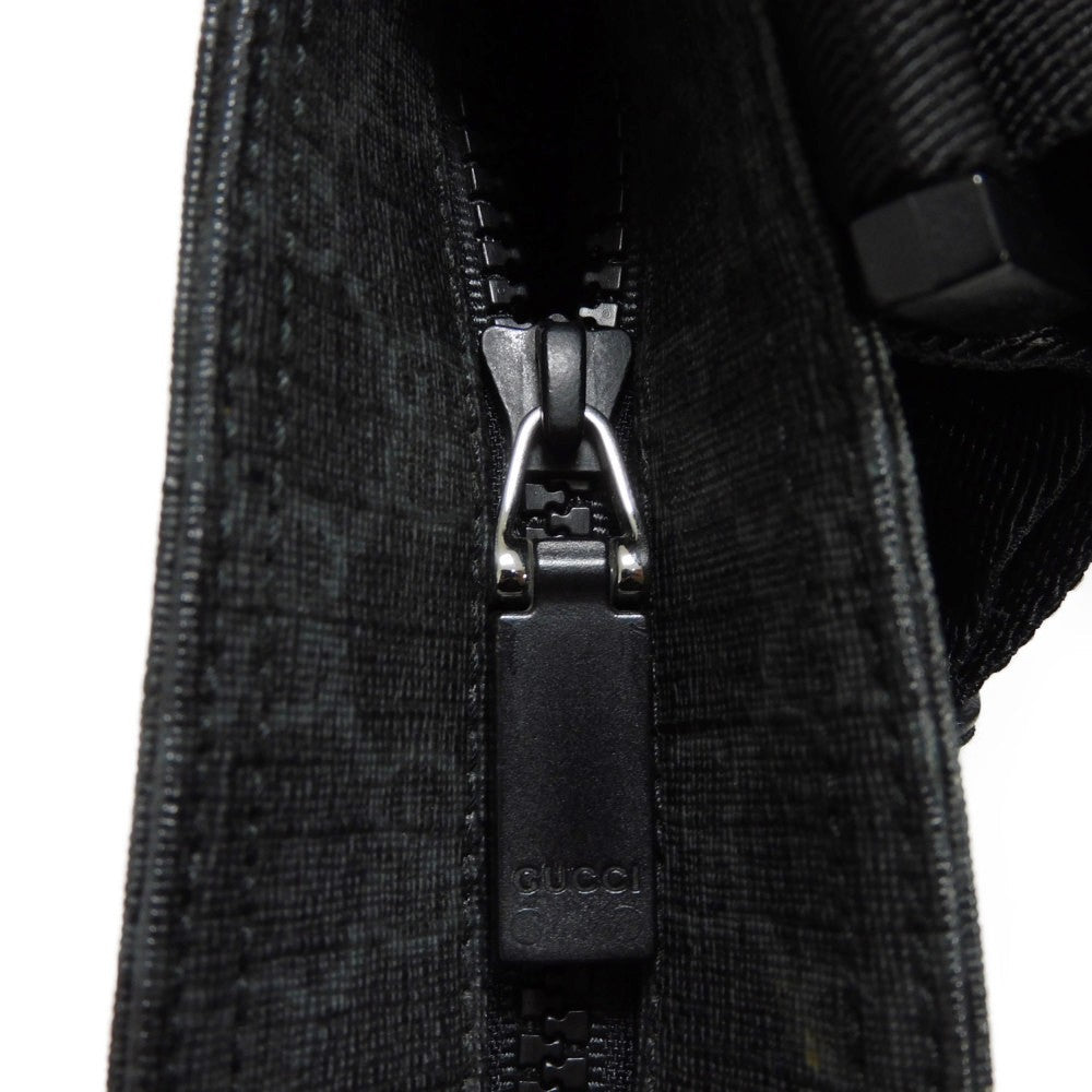 GUCCI Shoulder Bag 162904 GG Plus Canvas (PVC-coated) x Calfskin Leather black GG plus Medium messenger bag