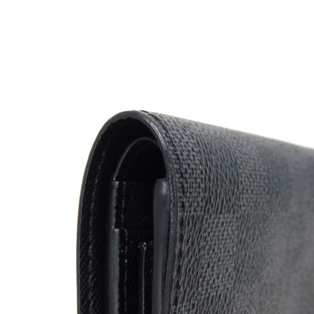 LOUIS VUITTON Bifold Wallet N61226 Damier Graffit canvas x grain leather Noir Damier Graphite Portefeuille Regular