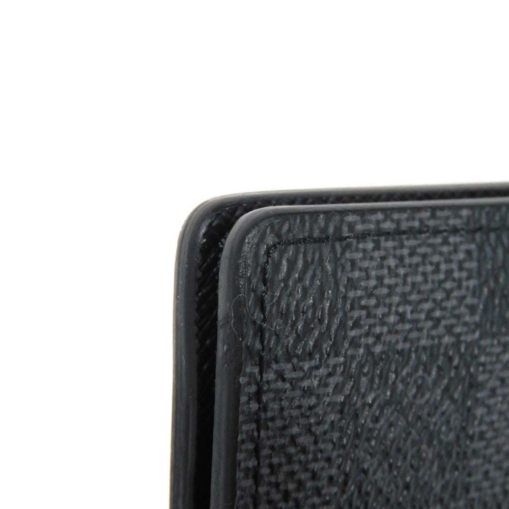 LOUIS VUITTON Bifold Wallet N61226 Damier Graffit canvas x grain leather Noir Damier Graphite Portefeuille Regular