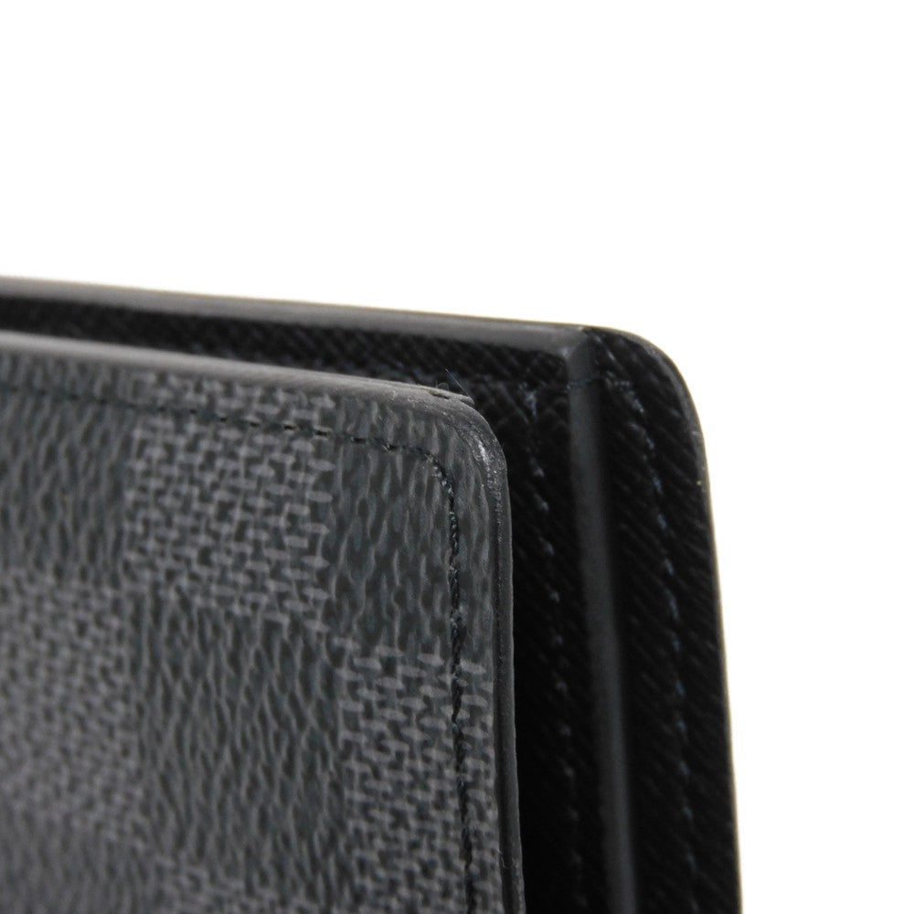 LOUIS VUITTON Bifold Wallet N61226 Damier Graffit canvas x grain leather Noir Damier Graphite Portefeuille Regular