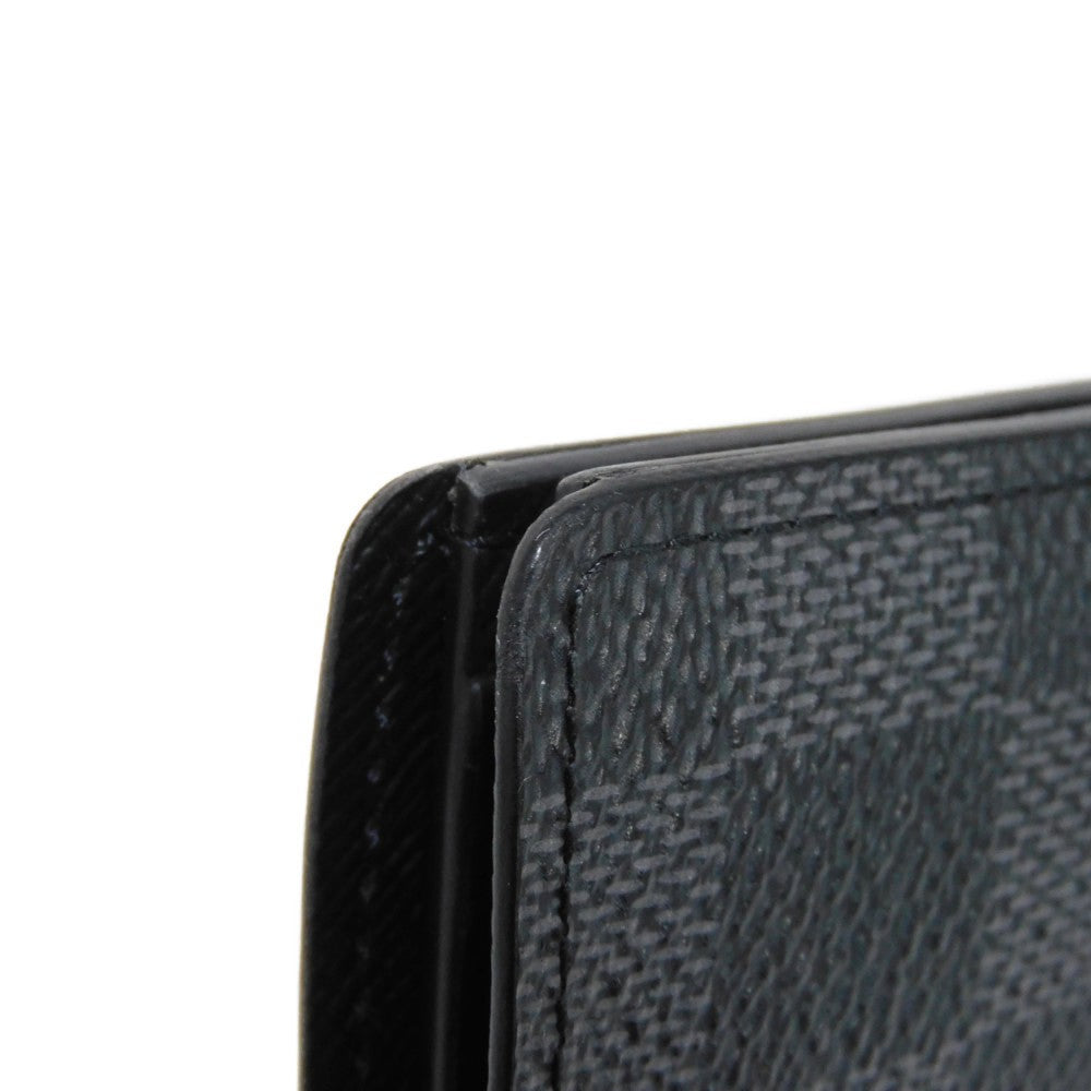 LOUIS VUITTON Bifold Wallet N61226 Damier Graffit canvas x grain leather Noir Damier Graphite Portefeuille Regular