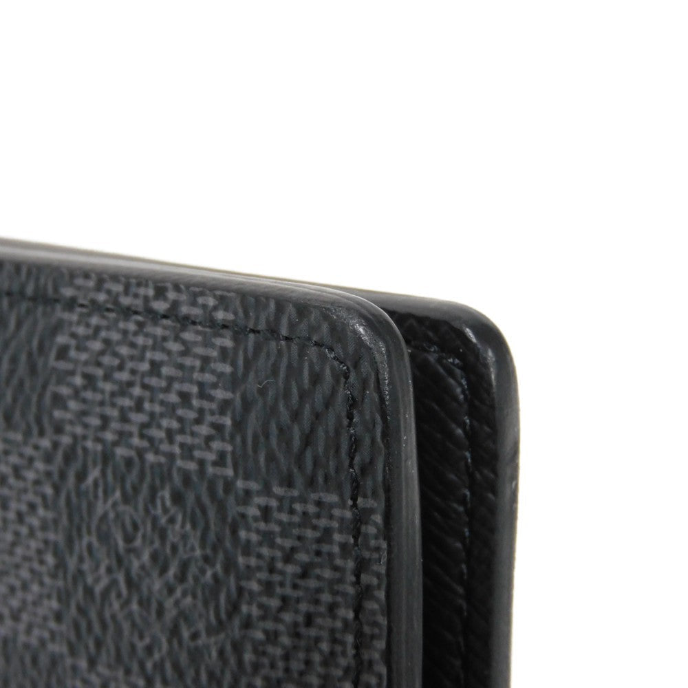 LOUIS VUITTON Bifold Wallet N61226 Damier Graffit canvas x grain leather Noir Damier Graphite Portefeuille Regular