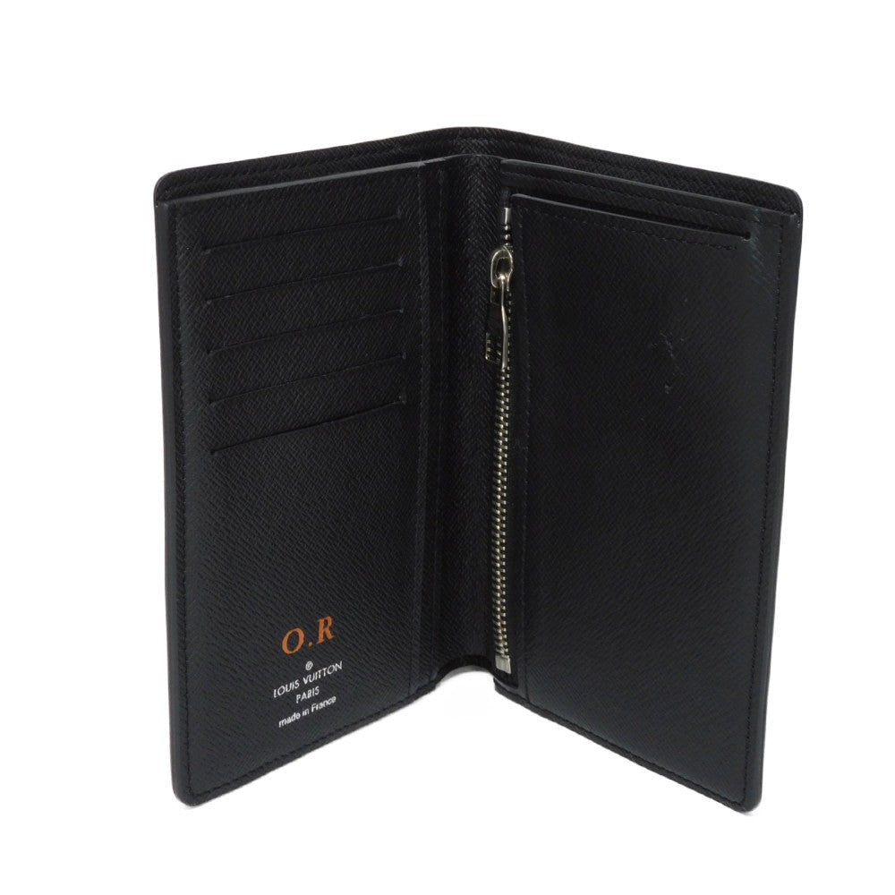 LOUIS VUITTON Bifold Wallet N61226 Damier Graffit canvas x grain leather Noir Damier Graphite Portefeuille Regular