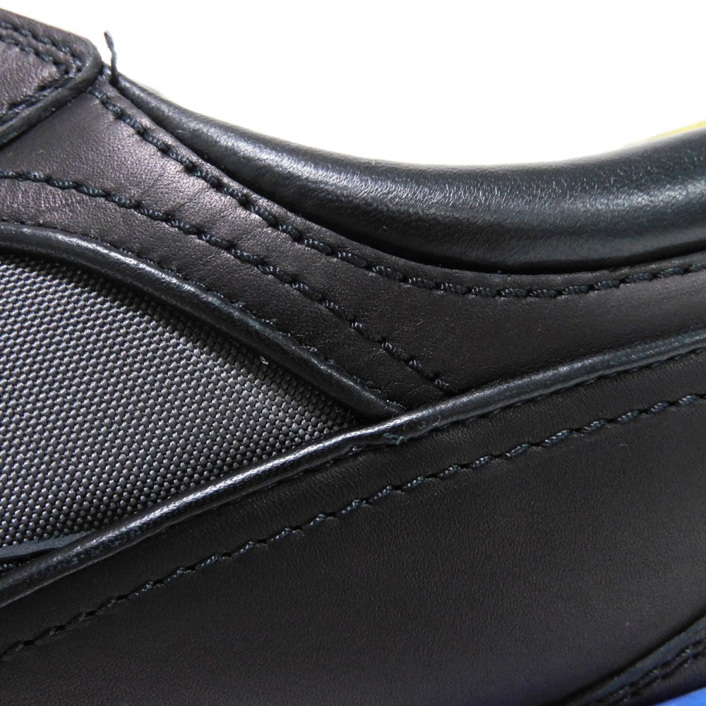 GUCCI sneakers 576048 1DZ10 1075 Calf leather x rubber Black x blue 10 Web Logo Dad Calfskin Black Blue Low Cut 11.4" Interlocking G Boatwreck mens 10 Used