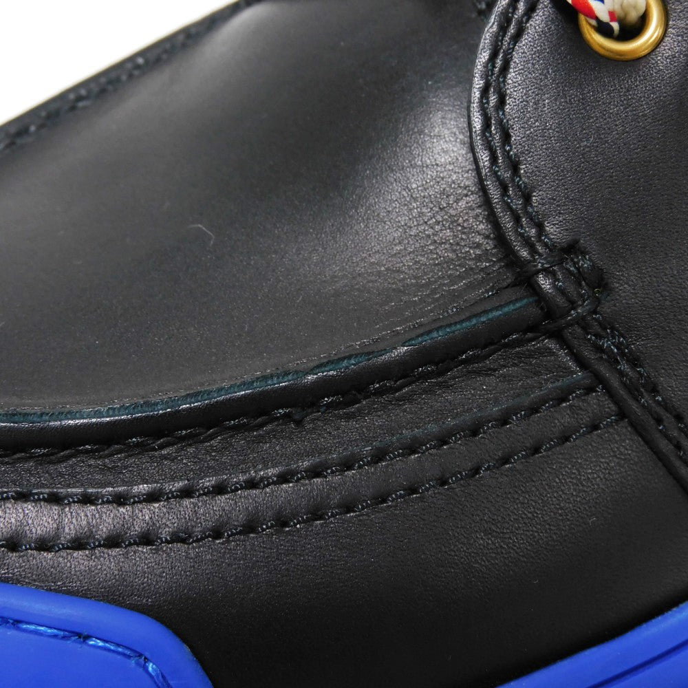GUCCI sneakers 576048 1DZ10 1075 Calf leather x rubber Black x blue 10 Web Logo Dad Calfskin Black Blue Low Cut 11.4" Interlocking G Boatwreck mens 10 Used