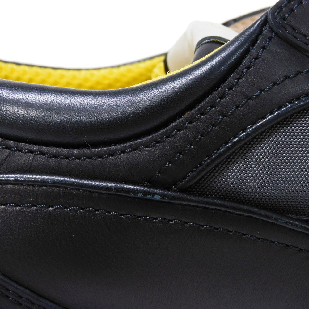 GUCCI sneakers 576048 1DZ10 1075 Calf leather x rubber Black x blue 10 Web Logo Dad Calfskin Black Blue Low Cut 11.4" Interlocking G Boatwreck mens 10 Used