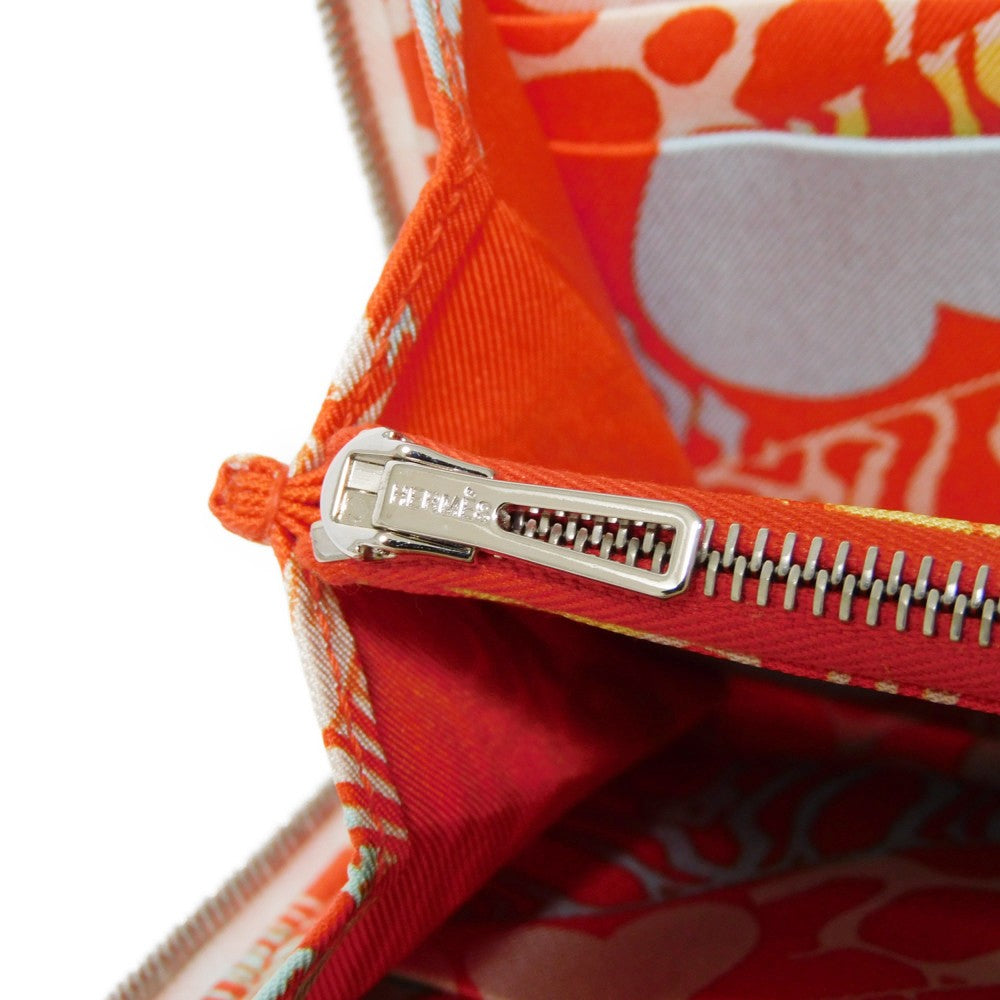 HERMES Long Wallet Purse Evercolor , Barenia New White Zip Around Giampaolopani Wild Azap Long Silk Inn Women Used