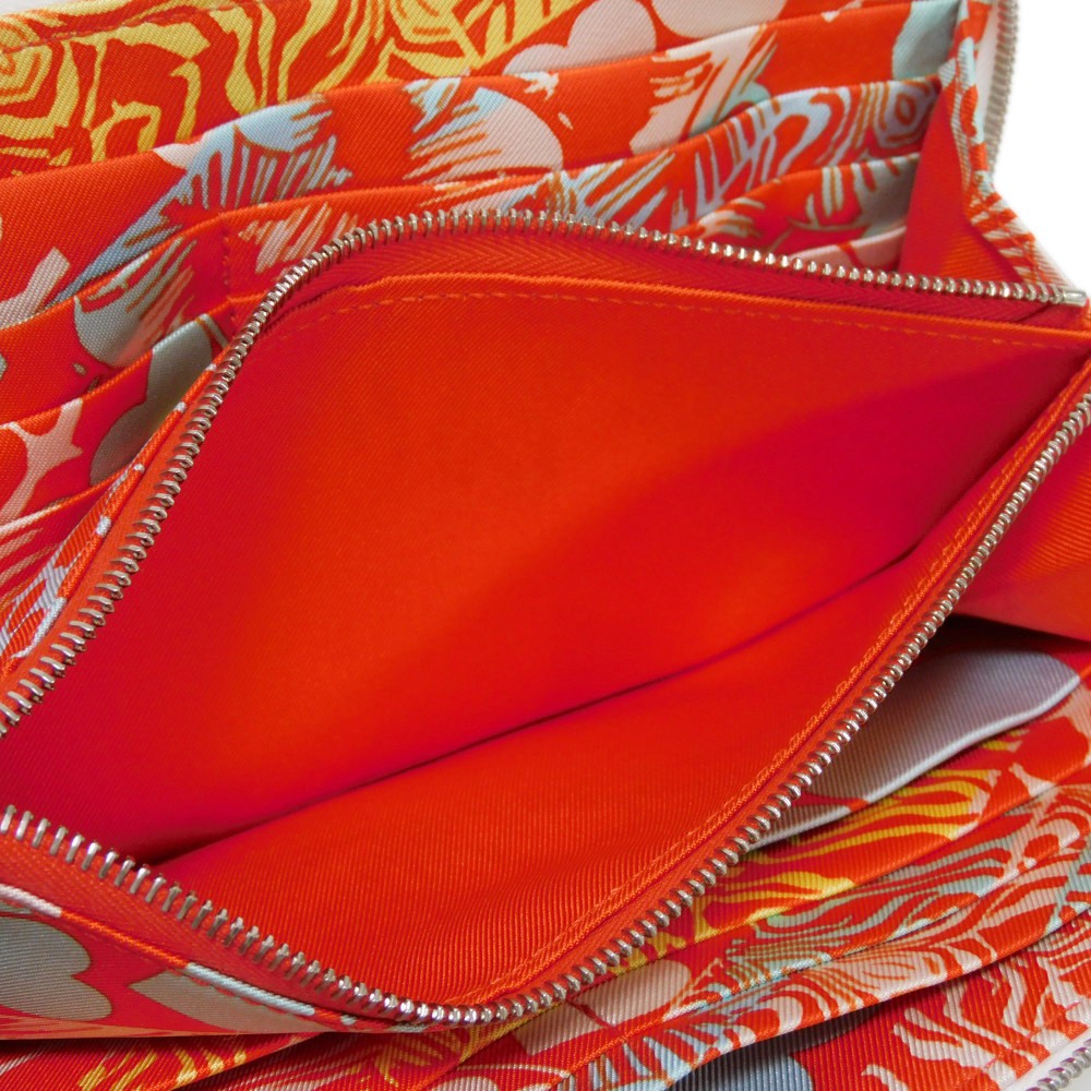 HERMES Long Wallet Purse Evercolor , Barenia New White Zip Around Giampaolopani Wild Azap Long Silk Inn Women Used