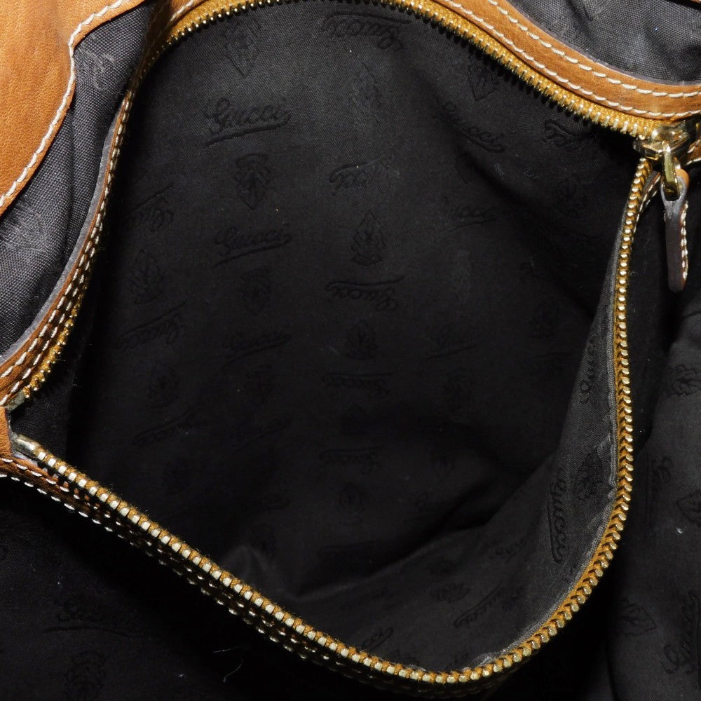 GUCCI Tote Bag 247237 GG canvas x calf leather beige Brown Bucket GG canvas Interlocking G tote Women Used